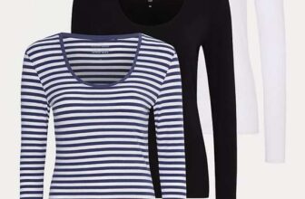Long Sleeve Womens Basic Scoop Neck Top 3 Pack – Free C&C