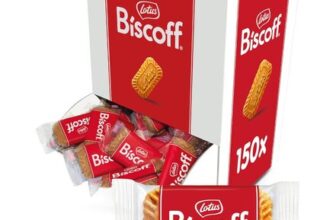 Lotus Biscoff Caramelised Biscuits, 150 Wrapped, Vegan, Nut-Free, 937.5g