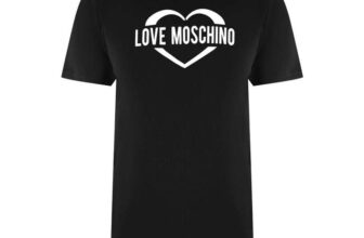 Love Moschino Bold Heart Logo Black T-shirt – Size M-2XL