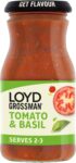 Loyd Grossman Italian Tomato & Basil Sauce, 350 g Jar (1-Pack)