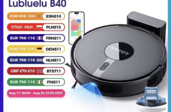 Lubluelu B40 Robot Vacuum and Mop Cleaner, 5800Pa Strong Suction, 180 Mins Runtime – W/Code – Sold by Lubluelu Shop Store