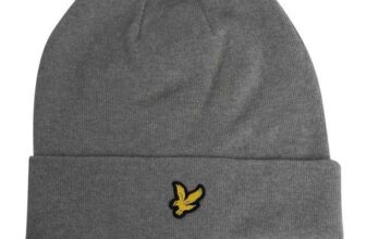 Lyle & Scott Mens Cotton Merino Beanie, Grey – sold by Standout