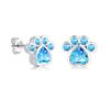 Lynizo Kitty Paw Stud Earrings, 10mm Sterling Silver