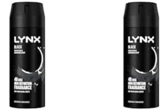 Lynx Black Deodorant Bodyspray for Men 150ml (2-Pack)