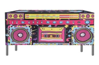 Lyreh 6ft Disco Retro Tablecloth 72x30x30in Polyester