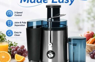 MBL 3-Speed Centrifugal Juicer with Stainless Steel Cutter & 500ml Juice Cup from 6 feiqi Store
