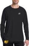 MEETWEE Mens UPF 50 Swim Rash Guard Vest, Long Sleeve UV Sun Protection Shirts Swimming Tops, Quick Drying Lightweight Swim Shirt Watersport Outdoor
