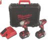 MILWAUKEE M18 BPP2Q-402C 18V 2 X 4.0AH LI-ION REDLITHIUM CORDLESS TWIN PACK