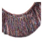 MIPPER Metallic Fringe Trim, 10 Yards, 6 Inch Wide, Multicolor