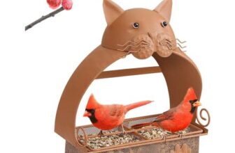 MLEPXBO Metal Window Bird Feeder with Suction Cups