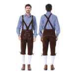 MOKBAY Lederhosen Oktoberfest Costume Set, Sky Blue, Size L