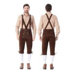MOKBAY Mens Bavarian Lederhosen Oktoberfest Costume XXL Gold