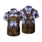 MOKBAY Oktoberfest Costume for Men Bavarian Lederhosen Multicolor