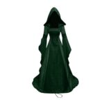 MOKBAY Womens Witch Costume plus Size Gothic Halloween Dress Green