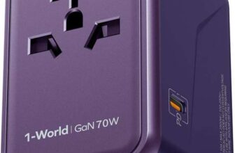MOMAX Universal Travel Adapter 70W GaN Travel Plug Adapter for UK/EU/AU/US MOMAX-UK / FBA