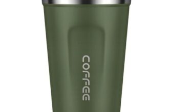 MOMSIV Coffee Cup, 380ml Vacuum Reusable Leakproof Double Wall Coffee Cup