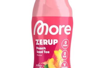 MORE Zerup Zero-Calorie Syrup with Real Fruit Extracts, Peach Tea
