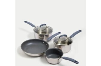 M&S 4 Piece Stainless Steel Pan Set