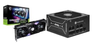 MSI GeForce RTX 5060 Ti 8G Gaming Trio OC Graphics Card MAG A650GLS PCIE5 650W 80 Gold ATX 3.1 Power Supply