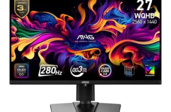 MSI MAG 271QP QD-OLED X28 27 QHD QD-OLED 280Hz 0.03ms Gaming Monitor