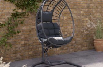 Maeria Dark grey Metal Hanging Egg Chair – £90 – W/B&Q Club Signup – Free C&C