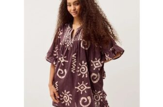 Mafalda Sun Print Ruffle Mini Kaftan