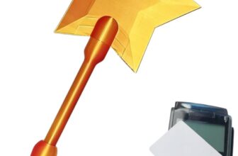 Magic Wand Credit Card Holder, Gold 3D Printed Wand Taps to Pay Star Magic Wands Contactless Payment Card Holder Contactless Payment Cards Holder