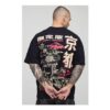Man Black Oversized Kyoto Floral Graphic T-Shirt