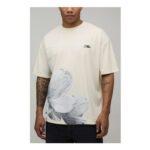 Man Floral Asymmetric Print Heavy Interlock Oversized T-Shirt