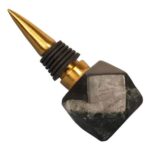 Marble Bottle Stop with Gold Finish