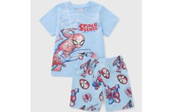 Marvel Spider-Man Boys Blue Short Pyjama Set