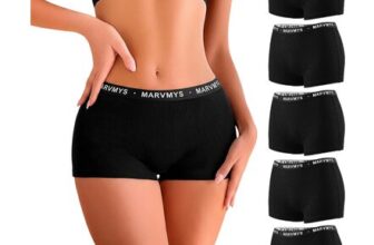 Marvmys Womens Ribbed Cotton Boyshorts Underwear S-XXL