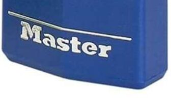 Master Lock 9131EURDCOL Small 52mm Key Padlock in Aluminium with Vinyl Cover, Assorted Colours