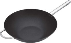 MasterClass Heavy-Duty Carbon Steel Non-Stick Wok, 35.5cm, PFAS-Free