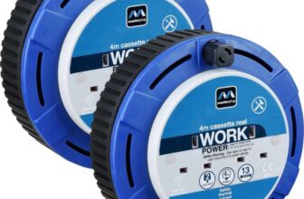 Masterplug 4m 2-Socket 240V 13A Cassette Reel – Pack of 2 – Free C&C