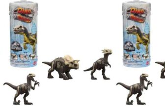 Mattel Jurassic World Dino Reveal Dinosaur Toys, Unpack Surprise & Warm Water Uncovers Full Decoration