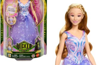 Mattel Universal Pictures Wicked: For Good Singing Glinda Doll Wearing Removable Outfit, Inspired by the Movie, Sings For Good in English, JFM10