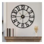 Maxstar 50cm round Wall Clock, Battery-Operated, Silent, Analog,