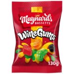 Maynards Bassetts Wine Gums Sweets, Fruity Chewy Candies, 130 g (Pack of 1)