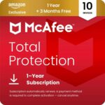 McAfee Total Protection 10-Devices 2026, Amazon Exclusive, 15-Month Subscription, Digital Download