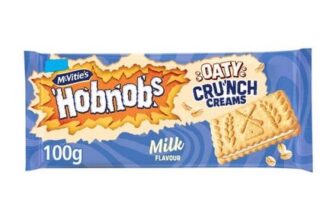 McVitieS Hobnobs Oaty Crunch Creams 100gMilk Flavour 100g