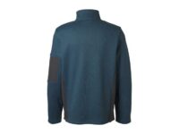 Mens Blue Knitted Fleece Jacket