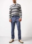 Mens Blue Straight Leg Chino Trousers 32L – Free C&C