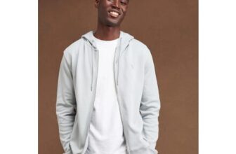 Mens Double Horsemen Zip Hoodie in High Rise