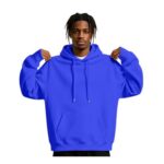 Mens Fleece Hoodie, Oversized Drawstring Pullover with Pocket