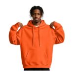 Mens Fleece Hoodie Oversized Pullover with Pocket Drawstring
