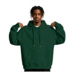 Mens Fleece Hoodie – Oversized Pullover with Pocket, Drawstring