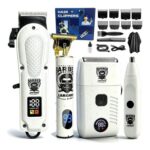 Mens Hair Clippers and Trimmers Set with 8 Guide Combs