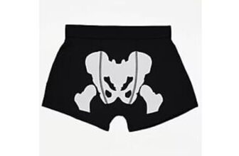 Mens Halloween Black Skeleton Hipster Trunks – XS