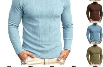 Mens Jumper Turtle Neck Tops Black Sweater Thermal Long Sleeve Tops Winter Warm Roll Neck Tops Lightweight Breathe Sweaters and Pullovers Soft Comfort Knitwear Jumpers for Everyday